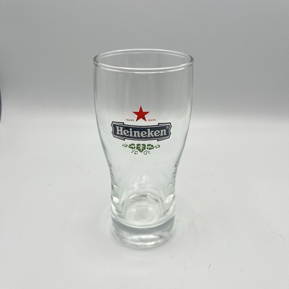 Heineken Red Star Logo .25L Beer Glass Gorgeous Twelve Oz Glass